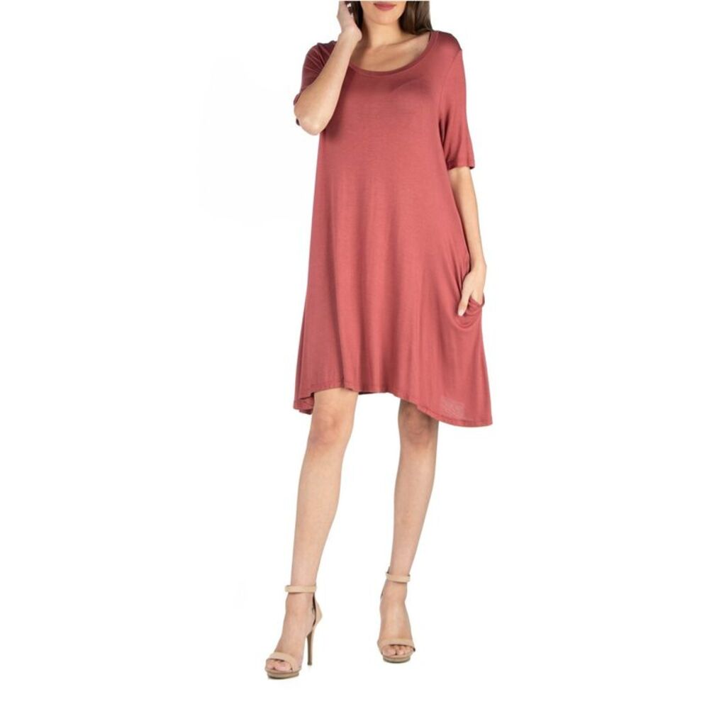 24seven Womens Pocket Detail T-Shirt Dress, NWT